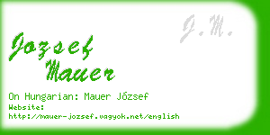 jozsef mauer business card